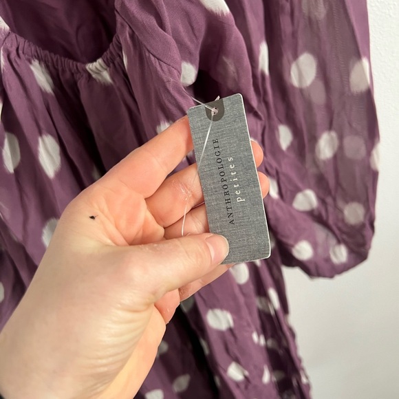 NWT Anthropologie MAEVE
Long-sleeve Sheer Mini Dress In Purple, petite medium - Picture 6 of 6